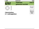 100 x Zahnscheiben DIN 6797 Federstahl Form A 21 verzinkt
