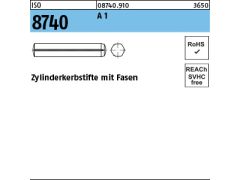100 x Zyl.kerbstifte m. Fase ISO 8740 2x12 Edelstahl A1(1.4305)