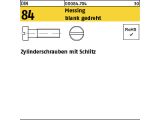 100 x Zylinderschrauben mit Schlitz DIN 84 Messing M1x8...
