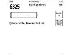 1000 x DIN 6325 Stahl, Zylinderstifte gehärtet, Toleranzfeld m6 - 1,5 x 20