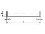 1000 x DIN 7 Zylinderstifte, m6 - Stahl 4x18 (blank/schwarz)