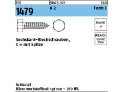 1000 x Blechschrauben ISO 1479 4,2 x 13 -C Edelstahl A2