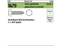 1000 x Blechschrauben ISO 1479-C 3,5 x 22 verzinkt