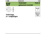 1000 x Federringe DIN 127 Federstahl Form A 10 verzinkt