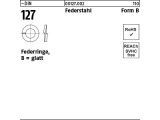 1000 x Federringe DIN 127 Federstahl Form B 7...
