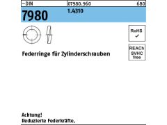1000 x Federringe für Zyl. Schrauben DIN 7980 Edelstahl 1.4310 M3