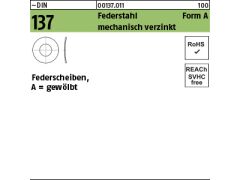 1000 x Federscheiben DIN 137 Federstahl A 5 mech. verzinkt