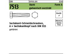 1000 x Gew-Schneidschr. DIN 7513 Sechskant M5x10 verzinkt