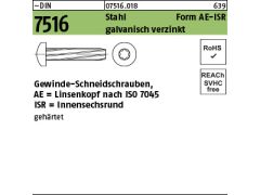 1000 x Gew-Schneidschr. DIN 7516 Linsenkopf M5x10 - T25 verzinkt