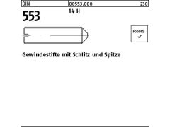 1000 x Gewindestifte DIN 553 14 H M6 x 6 (blank/schwarz)