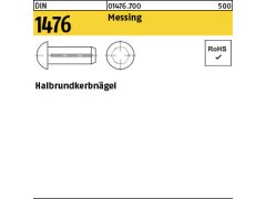 1000 x Halbrundkerbnägel DIN 1476 Messing 3 x 6