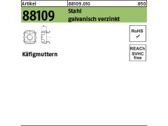 1000 x Käfigmuttern M6 - 6 Typ SMG verzinkt