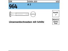 1000 x Linsen-Senkschrauben DIN 964 M4 x 20 Edelstahl A2