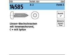 1000 x Linsenblechschrauben ISO 14585-C 2,9x13 -T10 Edelstahl A2