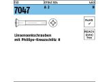 1000 x Linsensenkschrauben ISO 7047 M2,5 x 12 - H Edelstahl A2