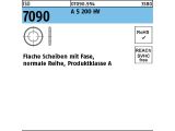 1000 x Scheiben ISO 7090 M6 (6,4x12x1,6) 200 HV Edelstahl A5