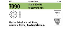 1000 x Scheiben ISO 7090 M6 (6,4x12x1,6) 200 HV, feuerverzinkt