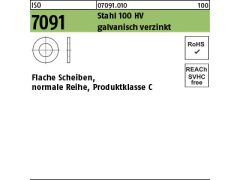 1000 x Scheiben ISO 7091 M5 (5,5x10x1) 100 HV verzinkt