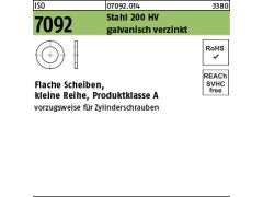 1000 x Scheiben ISO 7092 M10 (10,5x18x1,6) 200 HV, verzinkt