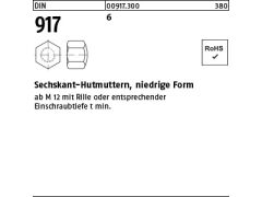 1000 x Sechskant-Hutmuttern DIN 917 Stahl 6 AU M4 (blank/schwarz)