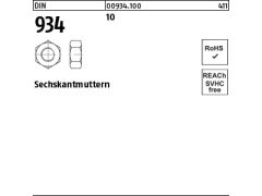 1000 x Sechskantmuttern DIN 934 Kl.10 M6 (blank/schwarz)