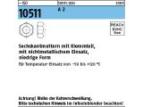 1000 x Sechskantmuttern ISO 10511 Edelstahl A2 M6