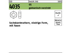 1000 x Sechskantmuttern ISO 4035 Kl.5 M8 verzinkt