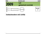 1000 x Senkschr. mit Schlitz ISO 2009 4.8/5.8 M3 x 6 verzinkt