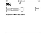 1000 x Senkschrauben mit Schlitz DIN 963 4.8 M4 x 30