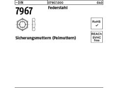 1000 x Sicherungsmuttern DIN 7967 Federstahl M8 (blank/schwarz)
