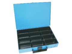 Metallkoffer / Sortimentsbox - leer - 12-fach