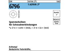 1000 x Spannscheiben DIN 6796 4 Edelstahl A2
