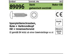 1000 x Spanplattenschrauben Halbrundkopf CE 4,5x12 -T20 verzinkt