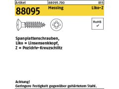 1000 x Spanplattenschrauben Linsensenkkopf 4 x 40 -Z Messing