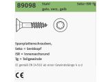 1000 x Spanplattenschrauben Senkkopf CE 3x25 -T10 VG Gelb...