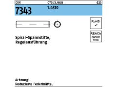 1000 x Spiral-Spannstifte DIN 7343 - 3x12 Edelstahl 1.4310