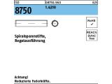 1000 x Spiralspannstifte ISO 8750 Edelstahl(1.4310) 2,5x12