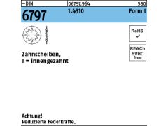 1000 x Zahnscheiben DIN 6797 Form I 4,3 Edelstahl 1.4310