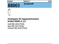 1000 x Zierkappen für Kappenschrauben mit Ø 3,9 grau RAL7001