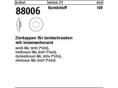 1000 x Zierkappen Abdeckkappen für ISR (TX)15 x 12 für Schrauben Ø 3,5 dunkelbraun RAL 8014
