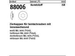 1000 x Zierkappen Abdeckkappen für ISR (TX)30 x 16,5 für Schrauben Ø 6 weiß RAL 9010