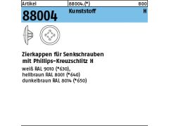 1000 x Zierkappen Abdeckkappen für Senkschrauben Ø3,5-5,0 Kreutzschlitz H2 hellbraun RAL 8001