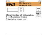 200 x Blindnietschrauben Flachkopf Stahl verzinkt - M4 x...
