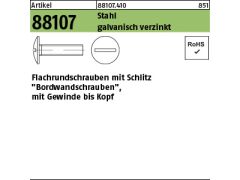 200 x Bordwandschrauben M8x40 Kopf=20 ohneMutter verzinkt