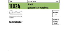 200 x Federstecker DIN 11024 3,2mm Drahtstärke 2,8mm verzinkt