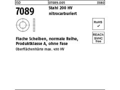 200 x Flache Scheiben ISO 7089 M24 25x44x4 200 HV, nitrocarburiert