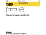 200 x Flachkopfschrauben ISO 1580 M6 x 30 Polyamid...