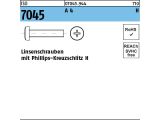 200 x Flachkopfschrauben ISO 7045 M6 x 12 - H Edelstahl A2