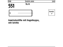 100 Schlitz Gewindestifte ISO 4766 Messing M6x6