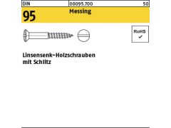 200 x Holzschrauben DIN 95 Messing 3x30